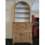 An Edwardian Oak Dresser, The Base with Two Long Drawers over Cupboard,