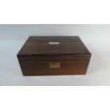 A 19th Century Rosewood Writing Slope with Fitted Interior, 35cm wide