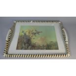 A Two Handled Rectangular Drinks Tray Decorated with Vernon Ward Duck Print, 50cm Wide