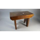 A Country Made Stained Pine Stool, 36cm Long