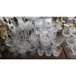 A Tray of Cut Glass to Include Champagnes, Sundae Dishes, Wines etc
