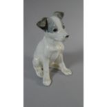 A Russian Ceramic Study of a Seated Puppy, 20cm High