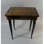 An Italian Musical Jewellery Box/Table with Musical Movement, 37cm Wide