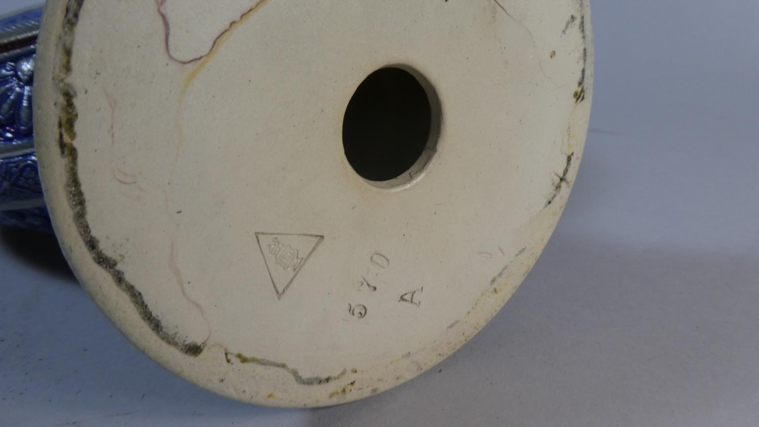 A Late 19th Century German Simon Peter Gerz Salt Glaze Stoneware Ewer, Impressed Mark to Base, Model - Image 2 of 2