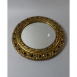 A Circular Pierced Gilt Framed Wall Mirror, 40cm Diameter