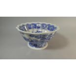 A Spode Blue and White Signature Collection Bowl, Aesop's Fables No.114/500, 30cm Diameter