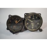 Two RAF Aircraft Altimeters