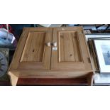 A Pine Wall Hanging Shelved Cupboard, 67cm Wide