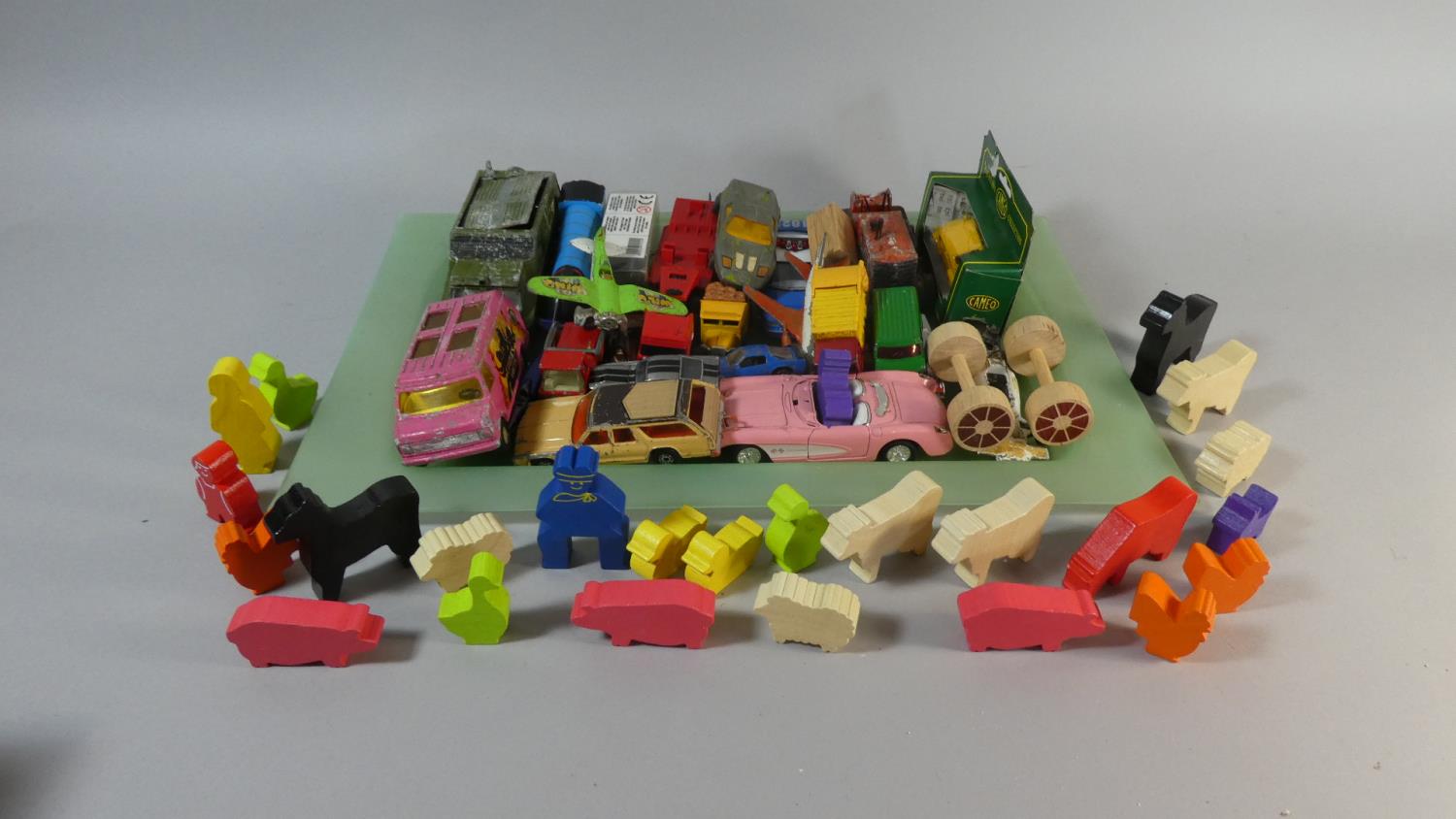 A Collection of Various Vintage Playworn, Diecast and Other Toys