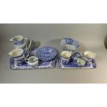 A Collection of Spode Blue and White Italian to Include Measuring Jugs, Tankards, Cream Jugs,