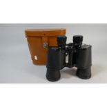 A Leather Cased Pair of Majestic 10x50 Binoculars