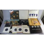 A Collection of Six 33rpm Beatles Albums to Include the White Album, Help, Sgt. Pepper, Rubber