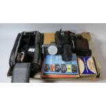 A Collection of Various Vintage Cameras and Photographical Equipment, Books etc