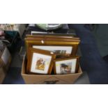 A Box of Framed Pictures and Prints