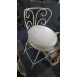 A Wrought Iron Kitchen Bar Stool