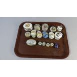 A Collection of Various Enamel and Ceramic Pill Boxes Etc