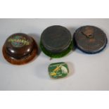 A Collection of Three Various Gramophone Record Cleaning Pads Together with a HMV Needle Box