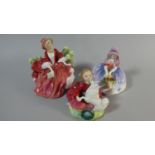A Collection of Three Royal Doulton Figures, Lydia, HN 1908, Monica HN 1467 and Home Again HN 2167