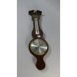 A Modern Mahogany Wheel Barometer by Comitti of London with Presentation Plaque Date January 1987,