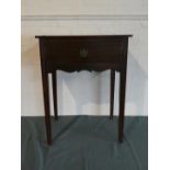 A Mahogany Side Table with Single Drawer on Square Tapering Supports, 55cm Wide