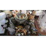 A Tray of Animal and Bird Ornaments, Fish Ornaments etc