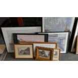 A Collection of Eight Various Framed Prints to Include Monet, Sisley, Van Gogh etc