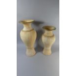 Two Modern Large Ceramic Vases with Gilt Decoration, 61cm and 51cm High