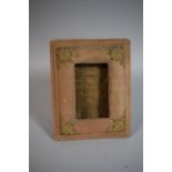 A Rectangular Gilt Decorated Easel Back Photo Frame, 17cm High