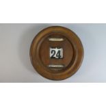 An Edwardian Circular Wall Hanging Desk Calendar with Day, Date and Month, 26cm Diameter