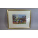 A Framed Painting of Gents Hedge Brushing with Terrier, Signed Graham Parker 2004, 32cm Wide