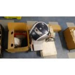 A Camping Stove, Vintage Radio Parts, Radio, Projector Screen Etc