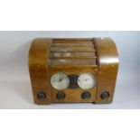 An Art Deco Goblin Electric Radio and Clock, In Need of Restoration, 44cm Wide