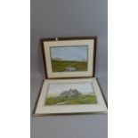Two Framed Water Colours Depicting Peak District Views