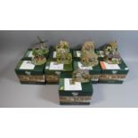 A Collection of Nine Lilliput Lane Cottage Ornaments to Include Dolly Peg, White Heart, Windmill,