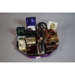 A Tray Containing Various Costume Jewellery, Wrist Watches etc