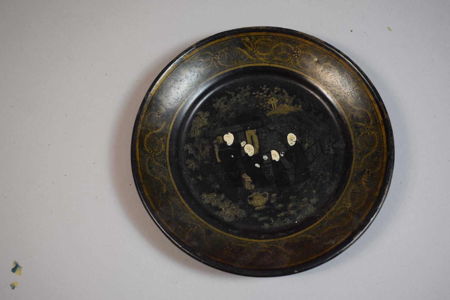 A Tray Containing Three Vintage Fans, Lidded Boxes, Turned Wooden Vase and Cover etc - Image 3 of 8