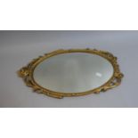 A Metal Gilt Framed Wall Mirror, 51cm High