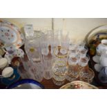 A Tray of Moulded Glassware to Include Wine Tumblers, Champagnes and a Decatur