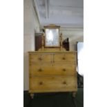 A Late 19th Century Scumble Glazed and Painted Dressing Chest with Two Short and Two Long Drawers,