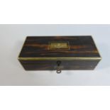A 19th Century Coromandel Brass Mounted Box Made to Hold Seven Cut Throat Razors, Only Three