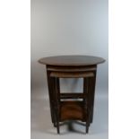 An Edwardian Oval Mahogany Next of Three Tables, 59cm Wide