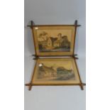 A Pair of 19th Century Framed Watercolours Depicting Cottages in Devonshire, Each 33cm Wide