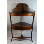 A Georgian Mahogany Galleried Wash Stand with Centre Drawer, 103cm High