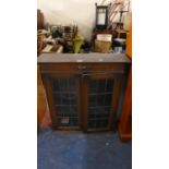 An Oak Glazed Bookcase, 75cm Wide