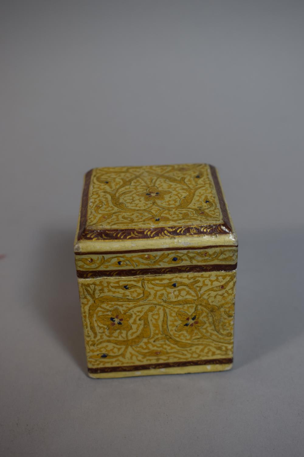 A Tray Containing Three Vintage Fans, Lidded Boxes, Turned Wooden Vase and Cover etc - Image 5 of 8