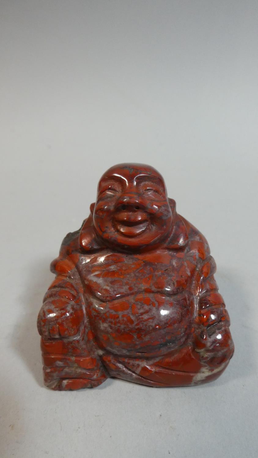 A Chinese Hard Stone Study of Smiling Buddha, 5cm High