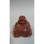 A Chinese Hard Stone Study of Smiling Buddha, 5cm High