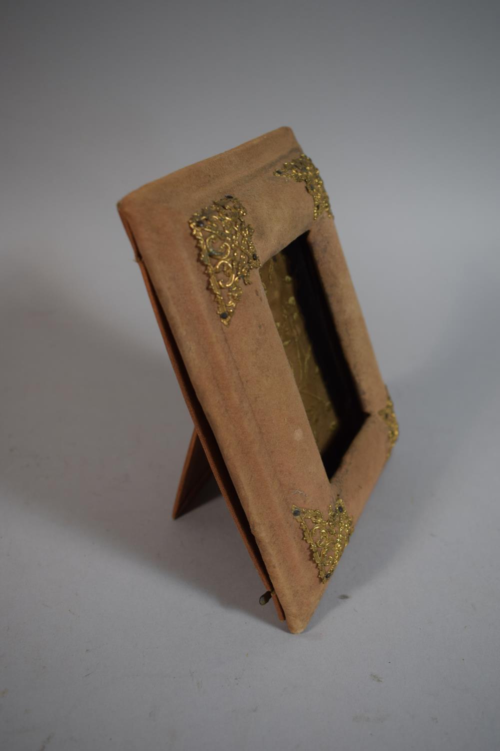 A Rectangular Gilt Decorated Easel Back Photo Frame, 17cm High - Image 2 of 2