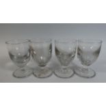 A Set of Four 19th Century Illusion Drinking vessels, Each 10.5cm