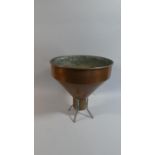 A Copper Beer Funnel, 31cm high